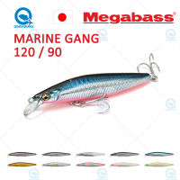 ญี่ปุ่น Megabass ทะเลแก๊ง120F 120 90 F 90วินาทีลอยเบสล่อตกปลาสร้อยหล่อ Trolling Jerkbait LBO แบบไดนามิกทะเลรอก