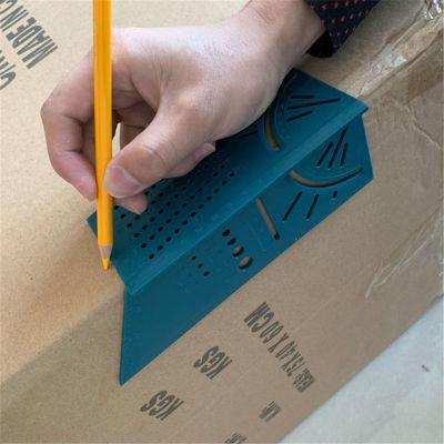 Wood Working Ruler 3D Mitre Angle Measuring Gauge Square Measure Tool Scriber Dovetail Marking Template Vertical Calibration