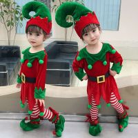 Christmas Cosplay Costumes Green Elf Princess Dress For Girls Perfect For Performances And Baby Christmas Theme Photography