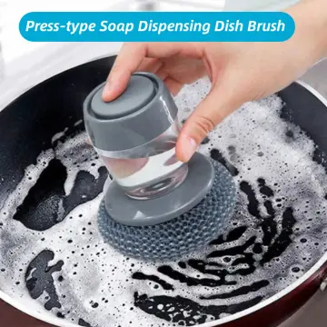 Kitchen Dishwashing Liquid Sponge Dispenser With Press Type Automatic Soap  Dispenser, Dish Brush Combination, Cleaning Tool