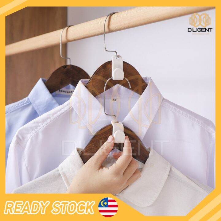 【D62 READY STOCK】6 pcs Multifunctional Hanger Connection Hook Wardrobe