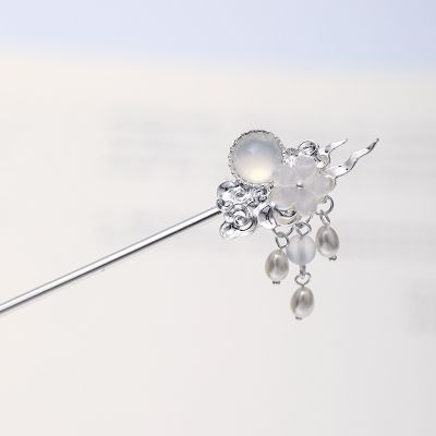 【cw】 Chinese HairpinforHanfuHair JewelryPearlsHair Forks Sticks Costume Hair Jewelry FORSEVEN 【hot】