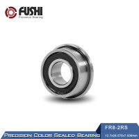 FR8-2RS Bearing 12.7x28.575x7.938mm ( 10 PCS ) ABEC-1 Miniature Flanged FR8RS Ball Bearings RI-1218RS