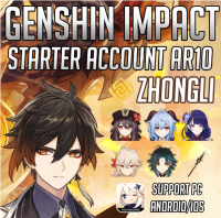 Genshin impact ID【Fast delivery】Zhongli+other characters combination low AR