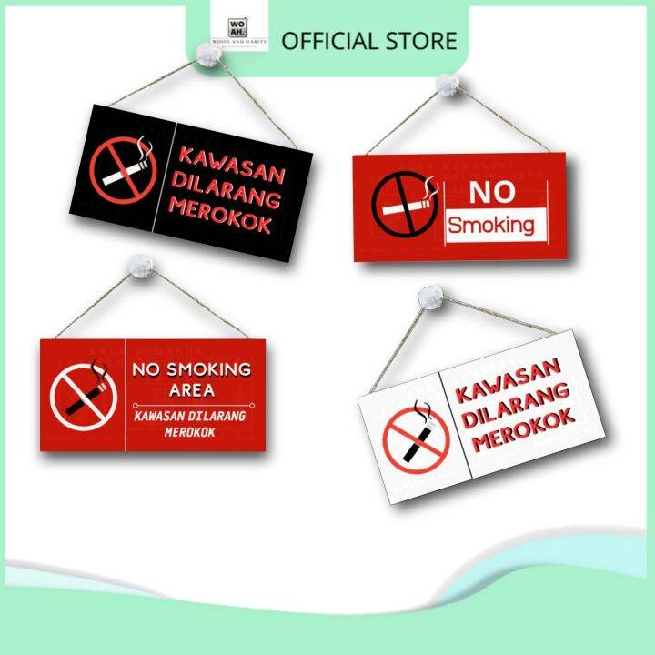 Hiasan Dinding Gantung Dilarang Merokok No Smoking Dekorasi Pajangan Rumah Lazada Indonesia