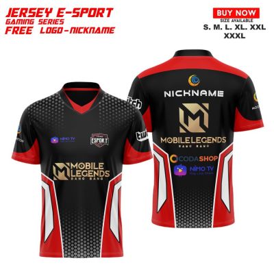 CUSTOM T-shirt JERSEY GAMING MOBILE LEGEND ML FREE NICKNAME And XNWR