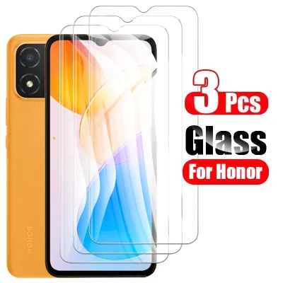 ✺ 3PCS Tempered Glass for Honor X5 X6 X8 5G X8a X7a Protective Glass Full Cover Screen Protector for Huawei Honor X8 X6 Glass Film