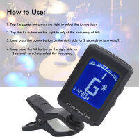 Kulele Tuner Clipon Tuner อูคุเลเล่เสียงทุ้มสำหรับกีตาร์12นิ้ว