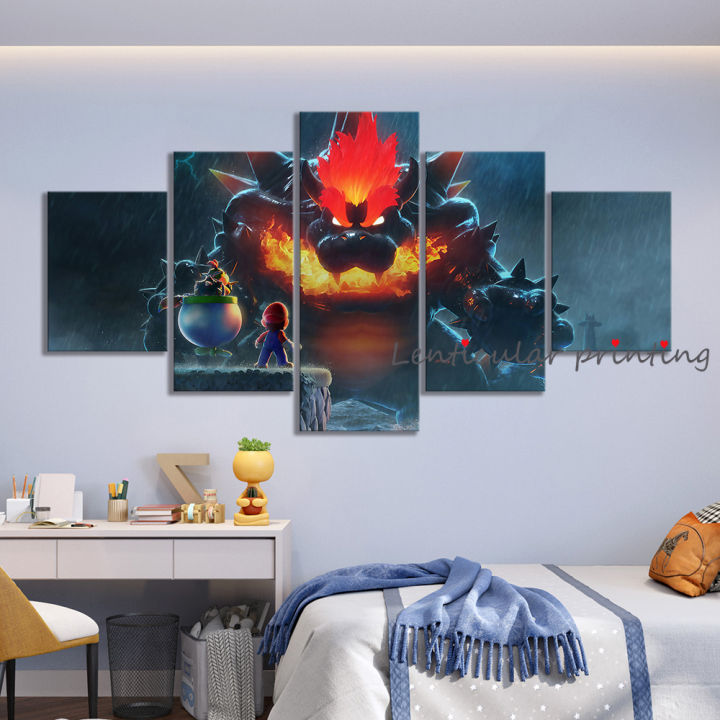 hd-canvas-print-bowser-koopa-game-character-picture-artwork-canvas-pantings-video-games-art-wall-paintings-home-decor