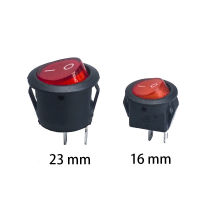 50pcs 100pcs 16mm SPST 2Pin 250V 3A Round Boat Switch Snap-in ON OFF Rocker Position Switch