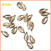 OSIDE 20pcs รูปเปลือกหอยทะเล เครื่องรางรูปเปลือกหอยทะเล ธีมทะเล ทองเหลืองเบิ้ล เครื่องรางชุบทอง เปลือกหอยรูปสัตว์ทะเลที่มีเสน่ห์ จี้รูปมหาสมุทร เครื่องประดับทำเองจำนวนมาก