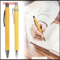 78YUANFF 10PCS ไม้ไผ่ไม้ไผ่ ปากกาไม้ไผ่ หมึกสีดำ ปากกาเครื่องเขียนปากกา สร้างสรรค์และสร้างสรรค์ ปากกาสำนักงานธุรกิจ นักเรียนก็อก
