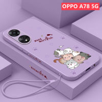 เคส OPPO A78 5G เคส OPPO A57 A77s A77 A96 A95 A74 5G เคส OPPO A78 A57 2022 เชือกเส้นเล็ก พร้อมตัวป้องกันกล้อง ใหม่ ซิลิโคนเหลว นิ่ม เคสแบบเต็ม