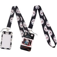 JF0109 Horror Movies Halloween Lanyard with Card Cover Holder Cartoon Neck Strap Cell Phone Rope Keychain Phone Accessories Phone Charms