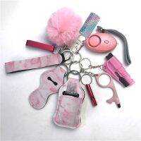 【CW】 11pcs Defense Keychain Use Keyring Alarm Danger Jewelry Set for