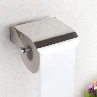 1pc Stainless Steel Chrome Finish Toilet Tissue Roll Wall Mounted Holder Paper Stand Dispenser 13x14x4.5cm Toilet Roll Holders