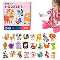 48pcs Children Cards Matching Game Baby Cognition Jigsaw Toys Double Sided Colorful Animal Puzzle Educational Toys Learning Gift Flash Cards Flash Car