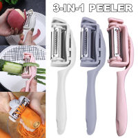 3in1มัลติฟังก์ชั่ผักผลไม้เครื่องมือ Julienne เครื่องตัด Peeler Paring Peeling เครื่องตัดมันฝรั่งแครอท Shredder Grater ครัวเครื่องมือ