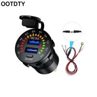 Quick Charge 3.0 Dual USB Car Charger Waterproof 36W 12V USB Outlet for 12V/24V Car Boat Marine ATV Bus Truck and More Car Chargers