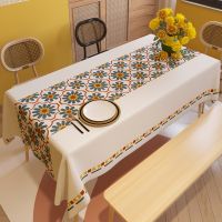 Fashion Tablecloth High end Waterproof American Light Luxury Rural Tablecloth Rectangular Coffee Table Cover Nappe De Table