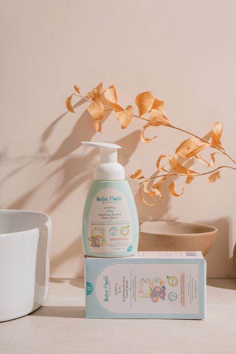 bebe-ploen-organics-baby-soothing-bottom-foam-wash-เบเบ้-เพลิน-ออร์แกนิค-โฟมทำความสะอาดก้นสูตรออร์แกนิค-250-ml