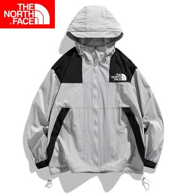 [ส่งของ]The North Face เสื้อแจ็กเก็ตมีฮู้ดลายพรางระบายอากาศกันแดด ป้องกันรังสียูวีแบบบางมีซิปเต็มตัวสําหรับผู้ชายและผู้หญิง