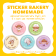 สติกเกอร์เบเกอรี่โฮมเมด Sticker bakery homemade มี 5 แบบ หลายขนาด ไดคัทวงกลมพร้อมใช้งาน