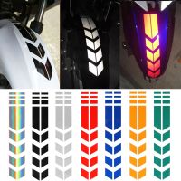 ☍ Colorful Arrow Stripe Sticker Motorcycle Fender Paste Waterproof Oilproof Reflective Arrow Decal Stickers Moto Decor Accessories