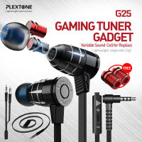 PLEXTONE G25 หูฟังเบสแน่นๆ หูฟังเกมมิ่ง หูฟังสเตอริโอ Super Bass Bullets Style Gaming Earphone With Mic Magnetic earphones headphones For Smartphone Mobile Pc Laptop SAMSUNG HUAWEI