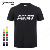 Yuanqishun Boutique T-Shirt Fashion Mens T Shirt Ak 47 Letter Printing High Quality O-Neck 100% Cotton Tshirt Plus Size 0153-Q