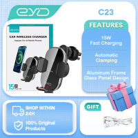 EYD C23 ที่ชาร์จไร้สาย 15W Qi Fast Charging Auto-Sensing Car Mount for iPhone 13/12/Mini/11 Pro Max Samsung S22 Note 20-ซื้อทันที เพิ่มลงในรถเข็น Wireless Car Charger