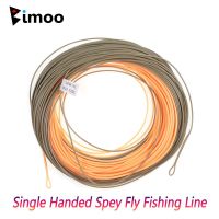 Bimoo 90FT WF-1F~WF-7F Single Handed Spey Fly Fishing Line Weight Fowarded Floating Fly Line With 2 Weld Loops Camo Peach Fishing Lines