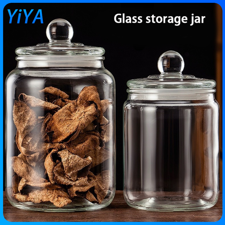 Glass Storage Jars for the bathroom  Glass storage containers, Glass  bathroom, Glass storage