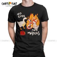 Mens Tshirts Untitled Goose Game No God No Masters Meme Funny Tee Shirt T Shirts Crew Neck Clothes