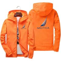 NAUTICA แจ็คเก็ตกันลมสำหรับผู้ชาย,แจ็คเก็ตกันลมเสื้อกันฝนสำหรับปีนเขาฤดูใบไม้ผลิและในฤดูใบไม้ร่วงผู้ชายแจ็คเก็ตฤดูร้อนเสื้อโค้ทกันน้ำกลางแจ้งเสื้อแจ็คเก็ตตกปลา