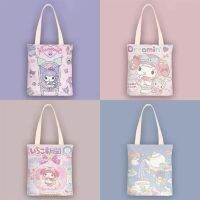 ☁▽●  Canvas Kuromi  Kawaii Shoulder Cartoon Anime Handbags High-Capacity Student