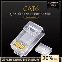 50ชิ้น/ล็อต Cat6ขั้วต่อ Rj45ปลั๊กสายเคเบิลอีเทอร์เน็ต Utp 8p8c เครือข่าย Modular กับโหลดลวดคอนเนคเตอร์ Utp Adpter สายเคเบิลเสริม