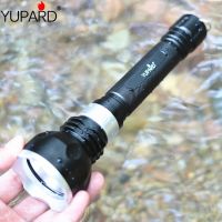 YUPARD XM-L2 LED กันน้ำนักดำน้ำดำน้ำป้องกันไฟฉายชาร์จแบตเตอรี่ได้การตั้งแคมป์กลางแจ้งโคมไฟชาร์จ18650