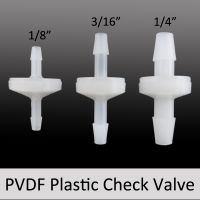 [HOT] 5pcs 1/8 quot;3/16 quot;1/4 quot; PVDF check valve for ozone / Non-return valve for air purifier / Plastic one way valve 3.2mm 4.8mm 6.4mm