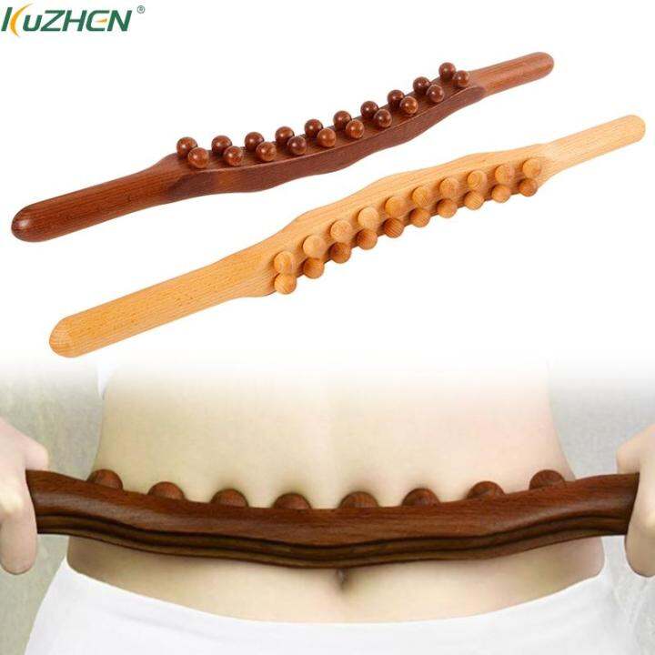 20-bead-2-rows-rolling-pin-back-needle-massage-tendons-beech-wood-scraping-stick-point-treatment-guasha-relax-therapy-tool