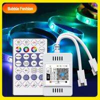 BUBBLE FASHION 144วัตต์ค่ะ ตัวควบคุม WIFI LED DC5-24V 2048พิกเซล แอป/ รีโมทคอนโทรล ของใหม่ ด้วย28Key เสียงเพลงรีโมทคอนโทรล ไฟหรี่ RGB สำหรับ WS281 SM16703 Strip Lights