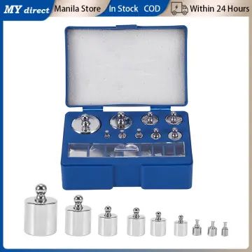 17 Pcs Calibration Weight Kit,10mg-100g Grams Weights Calibration,Precision  Stainless Steel Balance Scale Calibration Weight Set with Tweezers or