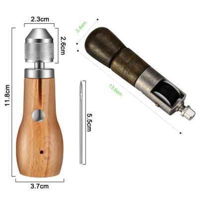 ‘；【-； Leather Sewing Awl Thread Kit Manual Sewing Machine Speedy Stitcher Leather Craft Stitching Shoemaker Canvas Cloth Repair Tool