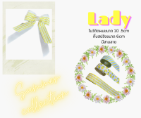 โบว์เดี่ยว โบว์ลูกสาว กิ๊บติดผม Summer collection ลาย lady ขนาดL