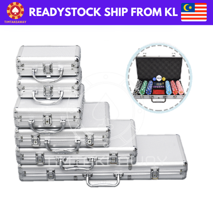 300/400/500PCS Poker Chips Case Aluminum Briefcase Transparent Poker