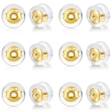 60x 3/5/7/9mm Clear Disc Pads Stabilizer Plastic Earring Back