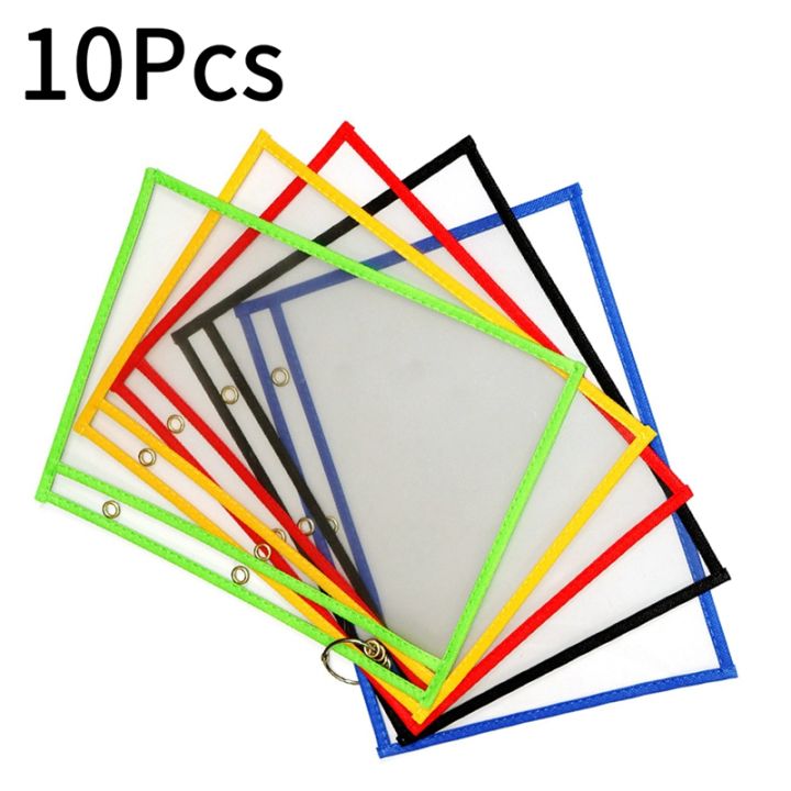 10pcs-dry-erase-file-bag-school-supplies-teaching-aids