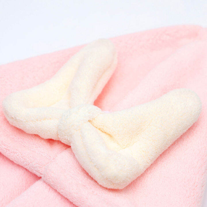 package-head-towel-ladies-quickly-dry-hair-big-bow-dry-hair-towel-coral-velvet-dry-hair-cap-dry-hair-cap