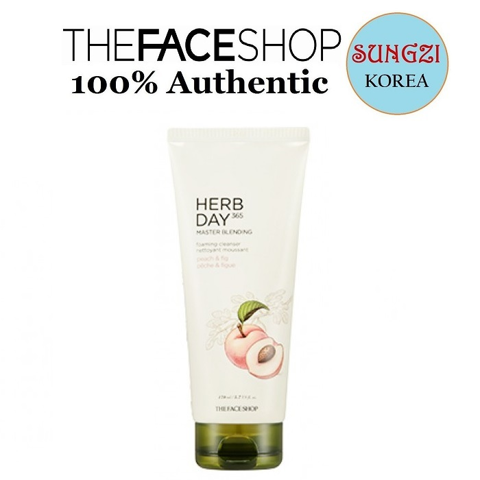 The Face Shop Herb Day 365 Cleansing Foam (Peach) 170ml Korean