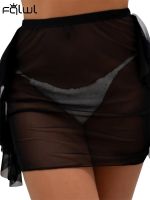 [COD] FQLWL Mesh See Through Short Skirt Womens 2023 Streetwear Y2k Waist Bech Vacation